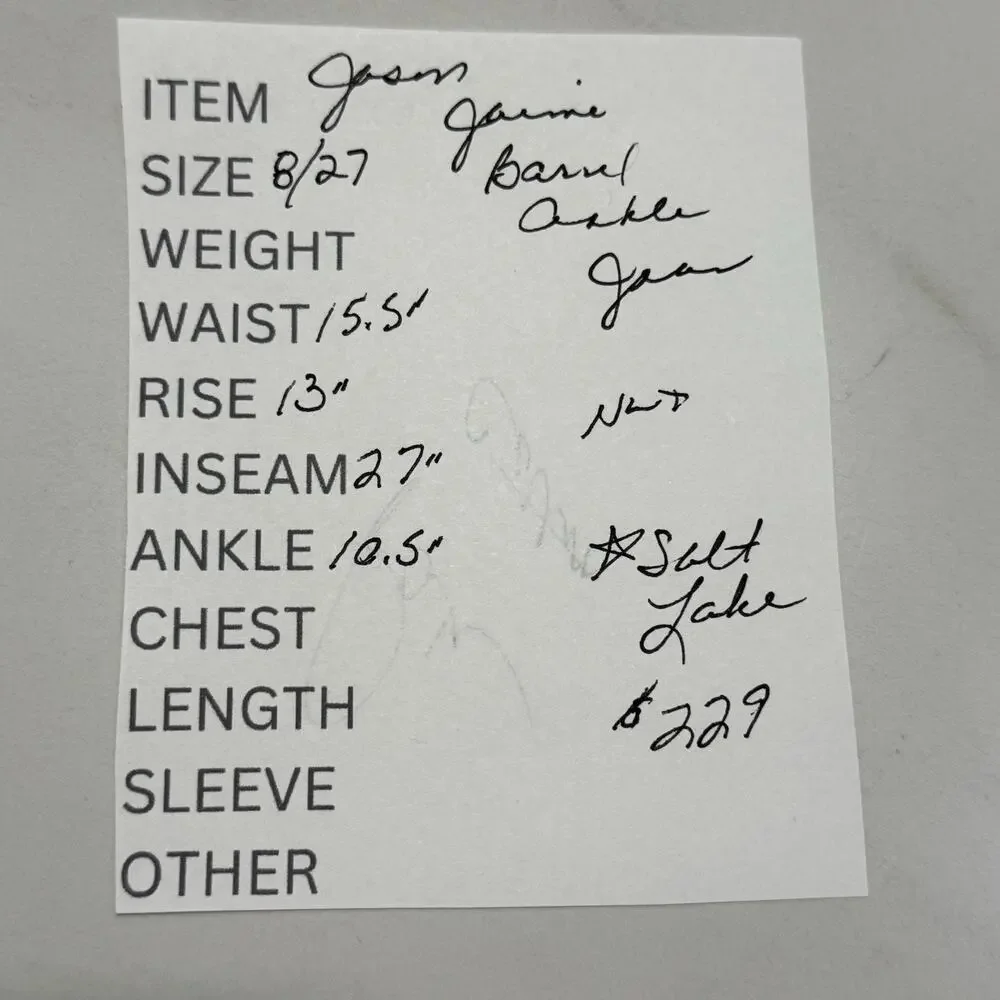 Jason Wu Barrel Ankle Jeans Size 8/27 Blue Salt Lake Wash Cotton NWT - Picture 12 of 12